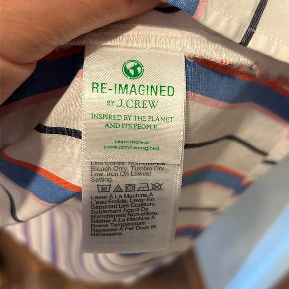 J. Crew Belted Striped Shirt Dress - Picture 8 of 9